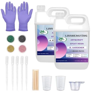 1 1 1 Gallon Hard Type Epoxy Resin Kit Less Bubble and Low Odor Resin Epoxy for Casting Jewelry Making Art Resin