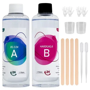 1 Gallon Easy to Use Epoxy Resin Kit Crystal Clear UV Resistant Durable for Construction Woodworking Arts & Crafts