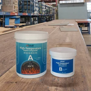 100% Solids Epoxy Iron Repair Putty Double Component for Chemical Resistant Repair Resurfacing on Industrial Equipment 500g/set