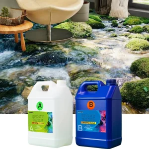 100% Solids Epoxy Pearl Pigment Metallic Environmental friendly 3D Epoxy Floor Resin