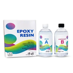 1000ml High Permeability Crystal Glue AB 1 1 Ratio Epoxy Resin Yellowing Resistant Color Box Packaging Adhesives and Sealants