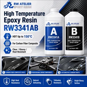 150C HDT High Temperature Epoxy Resin for Carbon Fiber Composite Drone Automotive Parts Electronic Potting Gelcoat OEM Factory