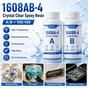铭牌和标签涂层用环氧树脂 1608AB-4 高光透明抗紫外线户外耐用树脂胶