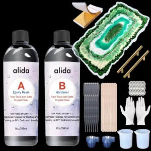 16OZ Epoxy Resin Kit for Art Casting Table Tops and Tumblers 1 1 MIX