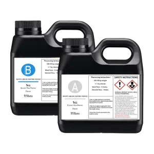 1A 1B Polyurethane Casting Resin 75D White Liquid Fast Cure PU Resin for Prototype Models Special Effect Props