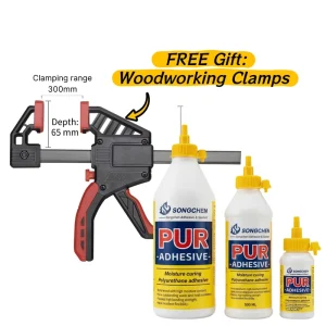 1K Polyurethane Moisture curing Wood Adhesive with D4 Water Resistance for Construction & Packing