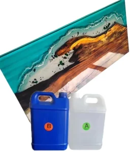2 1 Clear Crystal Epoxy Resin AB Glue Deep Pour River Table for Woodworking
