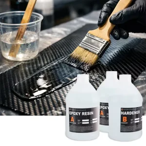 2 1 Eco friendly Carbon Fiber Epoxy Resin Coating Crystal Clear Self Leveling High Hardness for Car Construction
