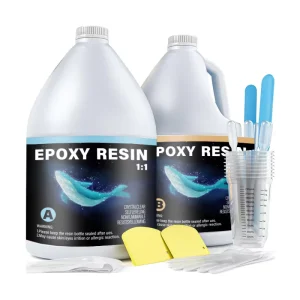 2 Gallon Crystal Clear Epoxy Resin Kit High Gloss and Bubble Free High Glossy with Anti Yellowing for Coating