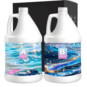 2 Gallons Kit Crystal Clear Epoxy Resin and Hardener AB Epoxy Steel Glue Resin Epoxy Liquid