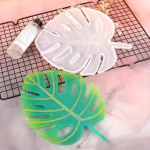 29302 Monstera Leaf Coaster Resin Mold Tropical Leaf Silicone Mold DIY Epoxy Resin Coaster Mold Reusable & Flexible