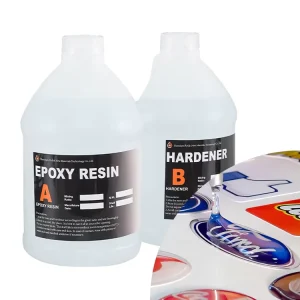 3 1 Soft Epoxy Resin Crystal Clear Bubble Free Yellowing Resistant Resin for Badge Nameplate Coating