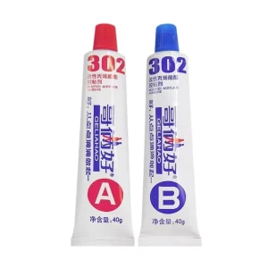 302 Double Components Epoxy Resin AB Glue Modified Acrylate Quick Drying Strong Adhesive for Construction Metal Use CAS No