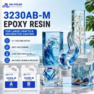 3230AB M Clear Epoxy Resin 3 1 for Large Crafts Jewelry Decorative Casting Electronic Potting Glue