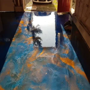 工厂环氧树脂水晶透明高光泽树脂和3D金属地板硬化剂