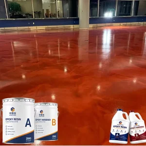 3D Art Metallic Epoxy Floor Coating DIY Clear Liquid Epoxy Resin Paint for Concrete Floors