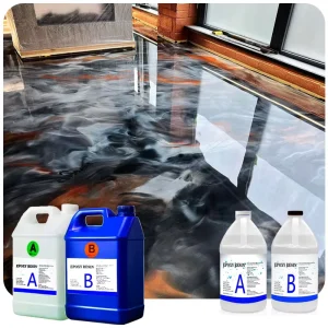 3D Metallic Epoxy Art Floor No Bubble Epoxy Resin Primer and Topcoat Epoxy Floor Coating