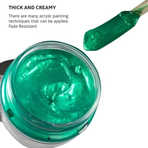 40g Single Bottle Metallic Acrylic Versatile Shimmering Paint for Resin Glass and DIY Craft Projects