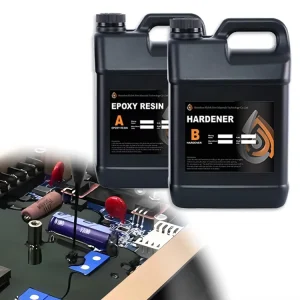 5 1 Eco friendly High Temperature Double Component Epoxy Resin Liquid for Electronic Components Potting Black Power Supply