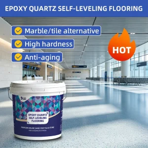5 Gallon Epoxy Sand Self leveling Floor Paint Wear Scratch Resistant Coating Interior Home Residential Floor Renovation