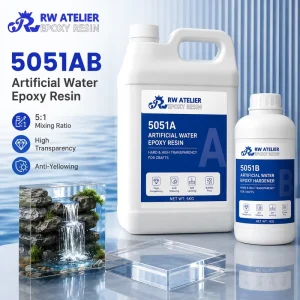 5051AB High Transparency Artificial Water Epoxy Resin AB Glue for Crafts Specimens Electronic Potting