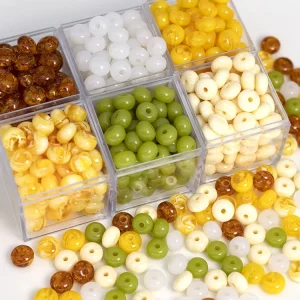 8*5mm Resin Flat Abacus Beads Acrylic Diaphragm Spacer Beads DIY Bracelet Necklace Pendant Phone Chain Accessories Material