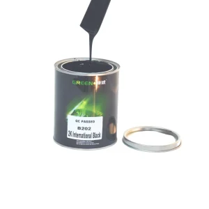 A008B202 2K International Black Topcoat High Gloss Auto Paint with Hardener for Car Refinish Body Repair Factory Supply