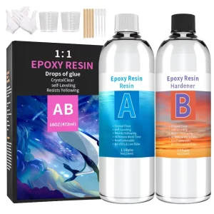 AB High Hardness Crystal Drop Epoxy Resin AB Glue Super Transparent Yellowing Resistant DIY Handmade Construction