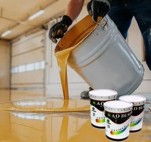 AX01 Water based Acrylic Epoxy Floor Paint Custom Color Self Leveling Moistureproof Non Slip Anti static Garage Cellar Flooring