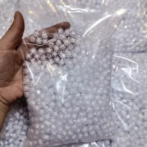 Acrylic Plastic Beads Transparent Faceted Round Acrylic Beads Clear Square Shape Beads for Making Bags