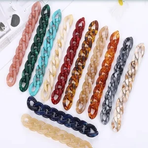 Acrylic Resin Link Chain 20*30mm Plastic Manufacturer for Accessories DIY Link Button Xuanseyameng MBAXLK