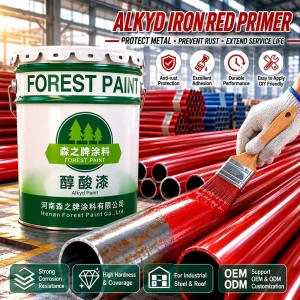 Alkyd Red Primer Alkyd Resin Antirust Base Industrial Steel Roof Waterproofing Metallic Paint for Metal Roof Anti Rust