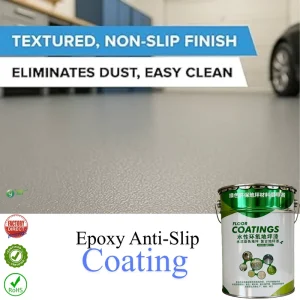 Anti Slip Epoxy Resin Floor Coating for Industrial Commercial Residential Floors Liquid Roller Brush Spray Application