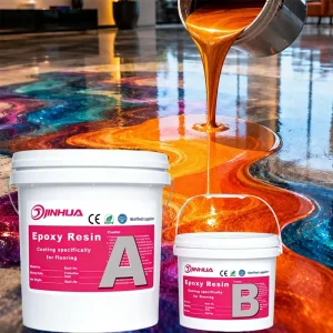 Anti Slip Industrial Grade Art Flooring Resin 3D Liquid Metallic Epoxy Paint for Showroom Office Scratch Resistant