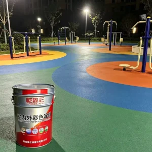 Anti Slip Wear Resistant Liquid Acrylic Resin Floor Coating for Gym and Commercial Use Roller Brush Application