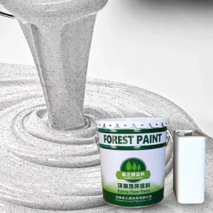 Artistic Colored Sand Floor Paint Water based Epoxy Resin Self Leveling Flooring Anti slip High Hardness
