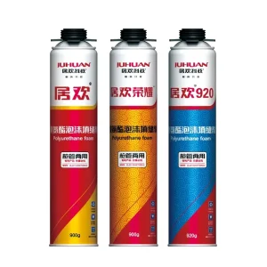 B1 Fireproof 300ml White Polyurethane Spray PU Expanding Foam Closed Cell Construction Adhesive for Bonding