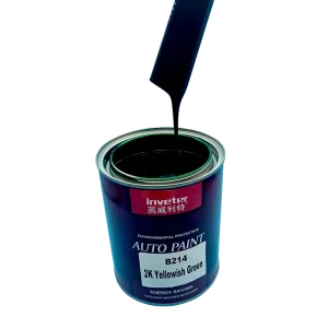 B214 2K Yellowish Green Car Paint Two Component High Gloss Topcoat With High Coverage Scratch Resistance Weather Resistance