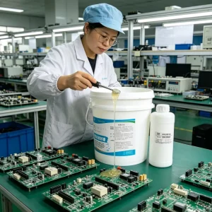Black White Epoxy Potting Sealant HY484 High Insulation Moisture Proof Curing 2K Electronic Potting Adhesive for PCB