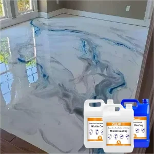 Bulk High Hard Clear Crystal Resin Floor Epoxy Paints Self Leveling 3D Floor Coating Application Method Spray