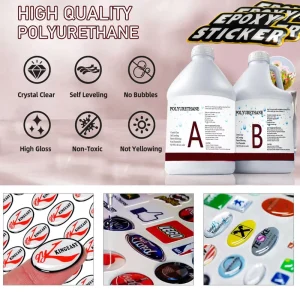 Bulk Polyurethane Resin Supplier Soft Pu Resin Doming Polyurethane Resin Urethane Resin for 3D Logo Label Sticker