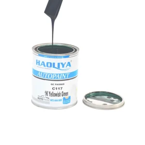 C117 1K Yellowish Green Acrylic Basecoat High Gloss Auto Paint for Car Refinish Scratch Repair