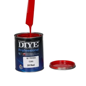 C181 1K Red Auto Paint Factory Finish Superior Gloss Adhesion Single Stage Coating System for Car
