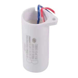 CBB60 450V 4uf Washing Machine Motor Capacitor Low ESR High Temperature Resistant Epoxy Resin 5% Tolerance Plastic