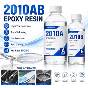 Clear Epoxy Resin 2010AB AB Glue Anti Yellowing UV Resistant Carbon Fiber Surfboard LED Potting Mold Filling