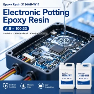 Clear Epoxy Resin 3136AB-W11 Electronic Potting LED Module PCB Insulation Moisture Proof Epoxy Terrazzo
