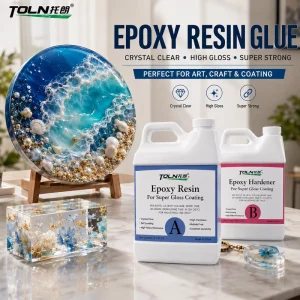 Clear Epoxy Resin Kit Bubble Free High Hardness Self Leveling Casting Resin for Jewelry Molds Wood and Art Projects