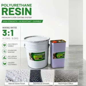 Clear Polyurethane Binder for Resin Bound Gravel Driveways UV Resistant PU Resin for Paving Stones High Bonding Strength Glue