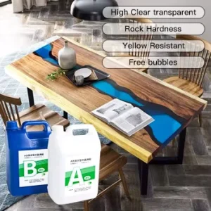 Clear Transparent Epoxy Resin for River Table Wood Table Furniture with High Performance Hardness and Yellowing Resistance