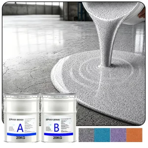 Colored Sand Epoxy Flooring Self Leveling Liquid Epoxy Floor Coating Easy to Apply for Industrial Commercial Concrete Floor